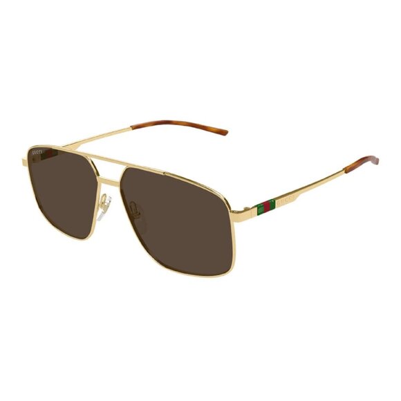 NEW GUCCI SUNGLASSES GOLD/BROWN MEN EYEWEAR GUCCI GG1676S 002 - Picture 1 of 3